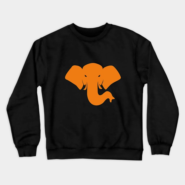 ORANGE ELEPHANT HEAD Crewneck Sweatshirt by beautiful pets world